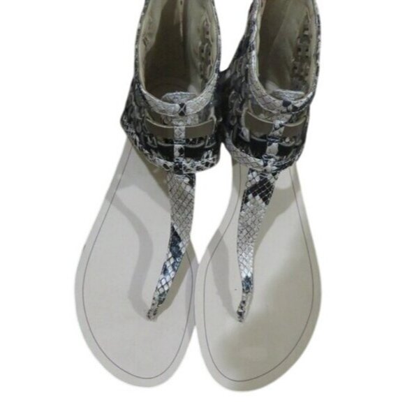 BCBG BCBGeneration Ginger Sequined Ankle Cuff Back Zip T-Strap Sandal Size 6.5 - Picture 3 of 11